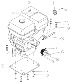 Page D Diagram and Parts List for MK-1280  MK Diamond Concrete Saw